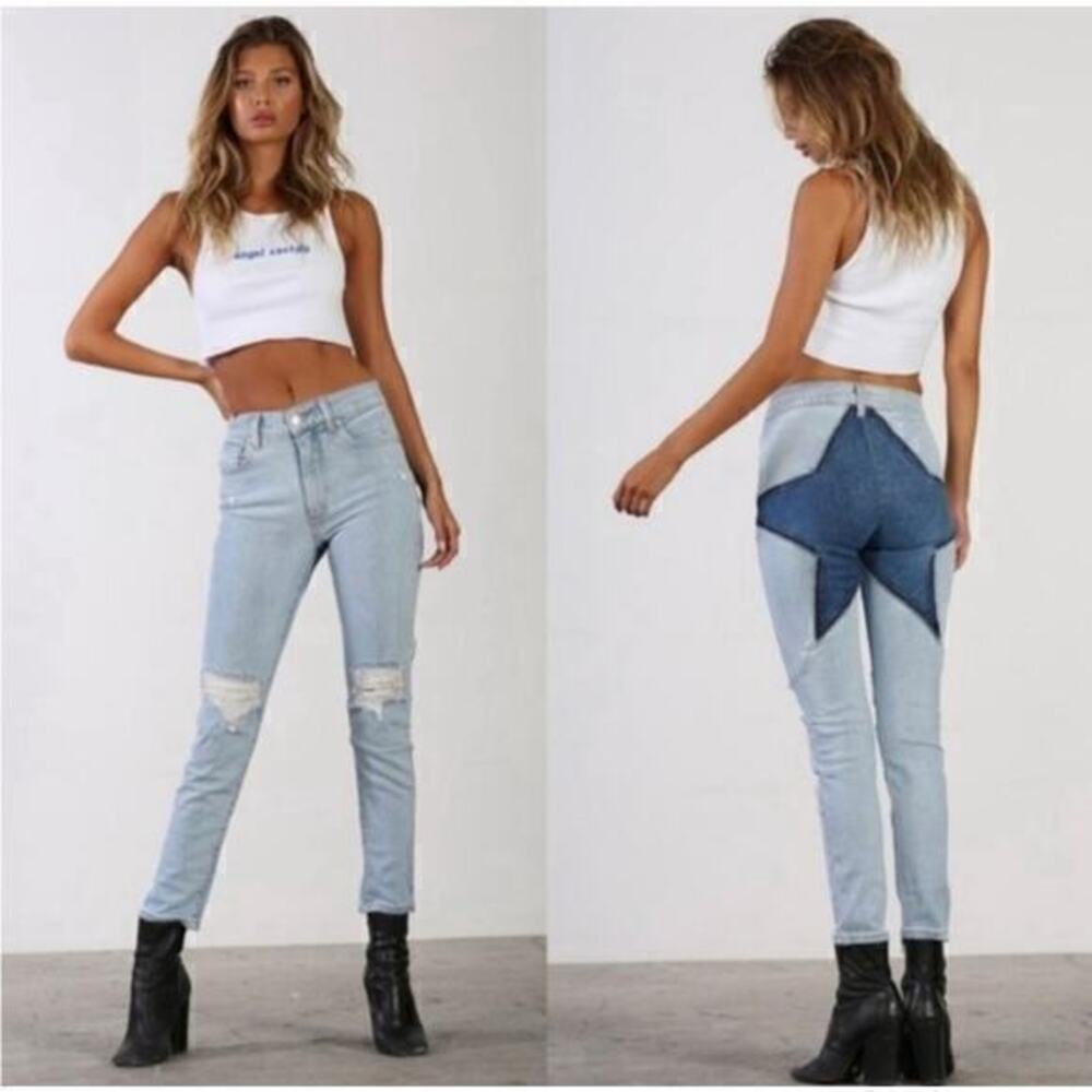 REVICE Neverland Venus star butt stretch high rise ankle jeans 30